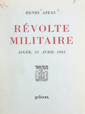 cover image of Révolte militaire